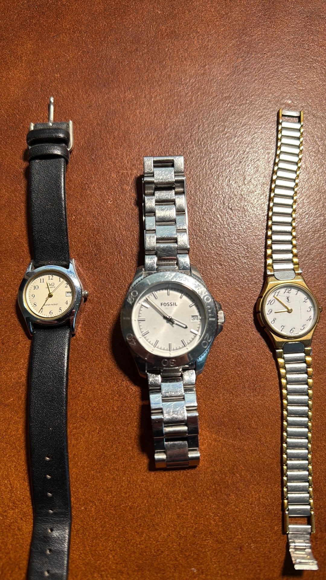 Vintage dameshorloges, Handtassen en Accessoires, Overige materialen, Fossil, Polshorloge, Ophalen of Verzenden