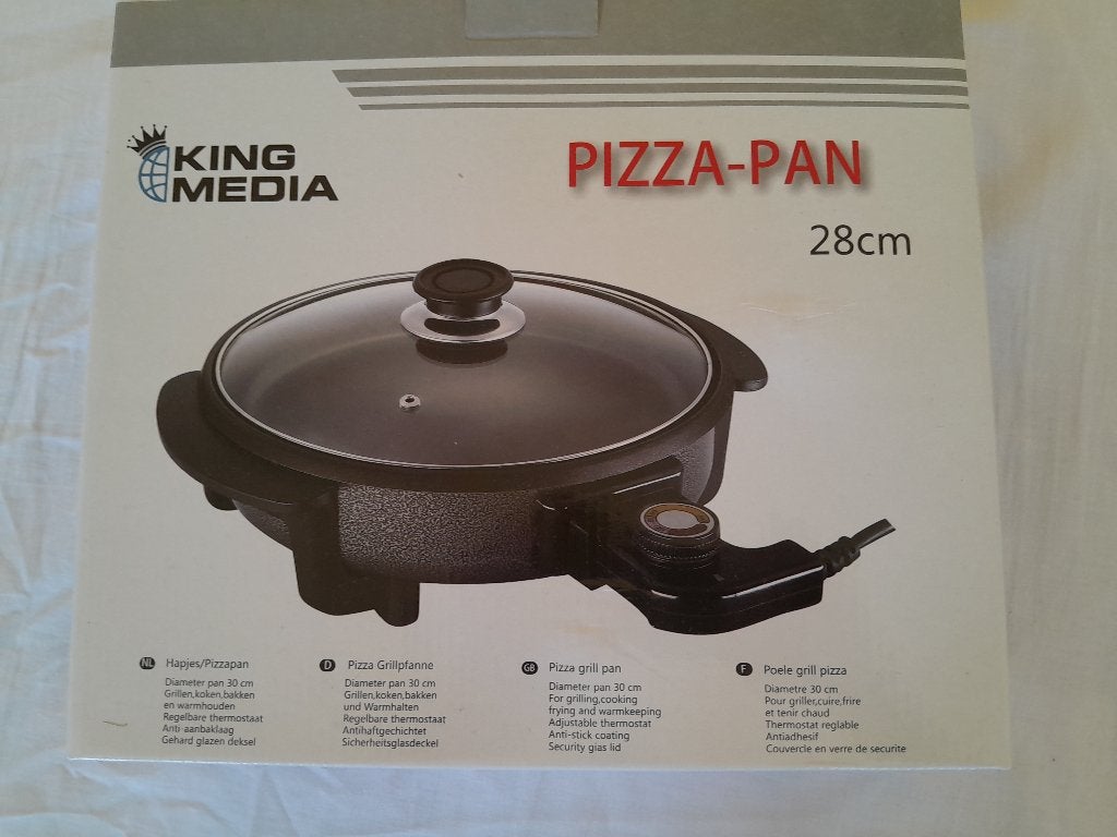 Poêle grill pizza électrique King Média 28 cm neuve, Maison & Meubles, Cuisine | Casseroles & Poêles, Enlèvement, Neuf
