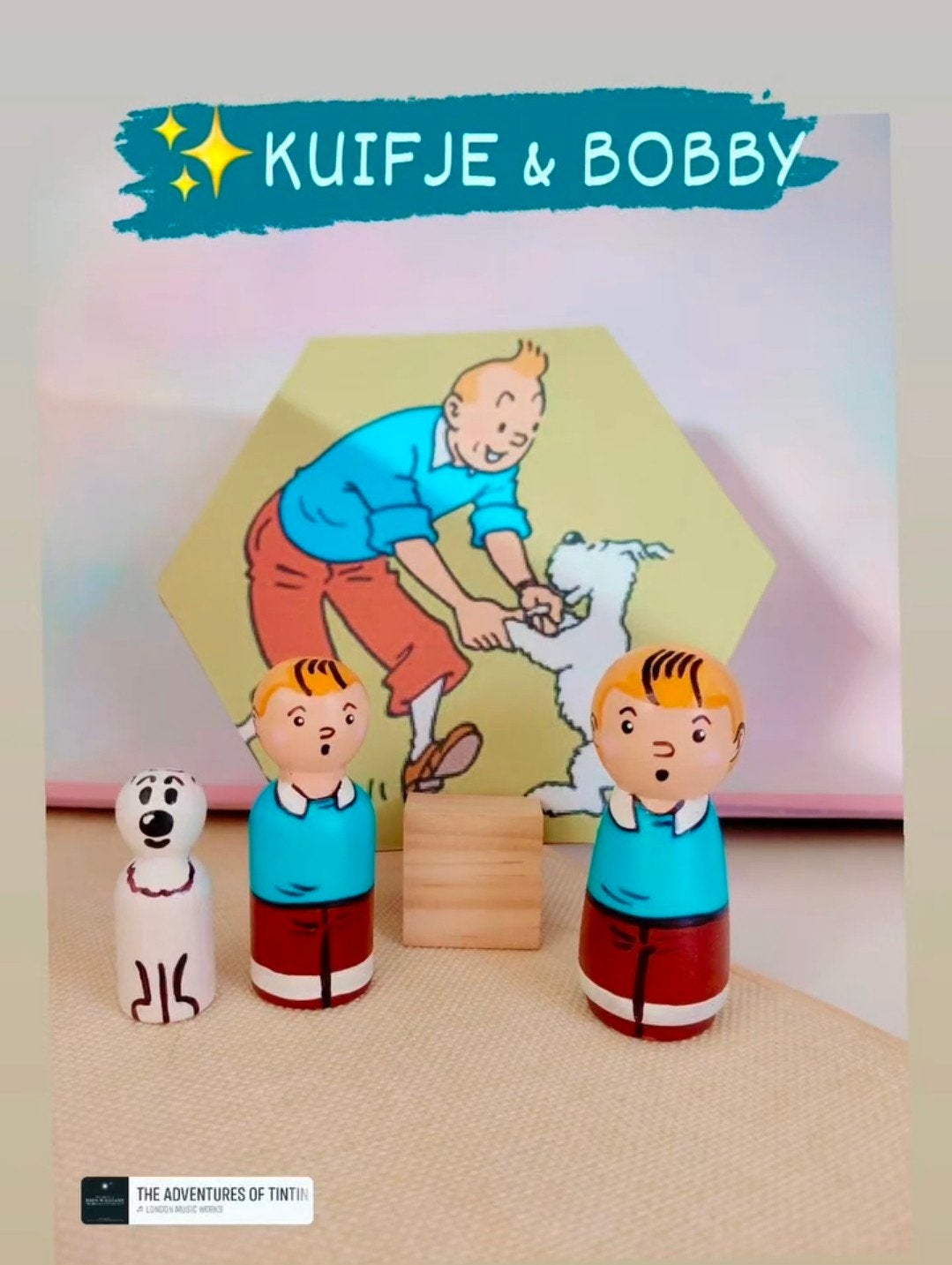 Kuifje en Bobby popjes hout, Boeken, Ophalen of Verzenden