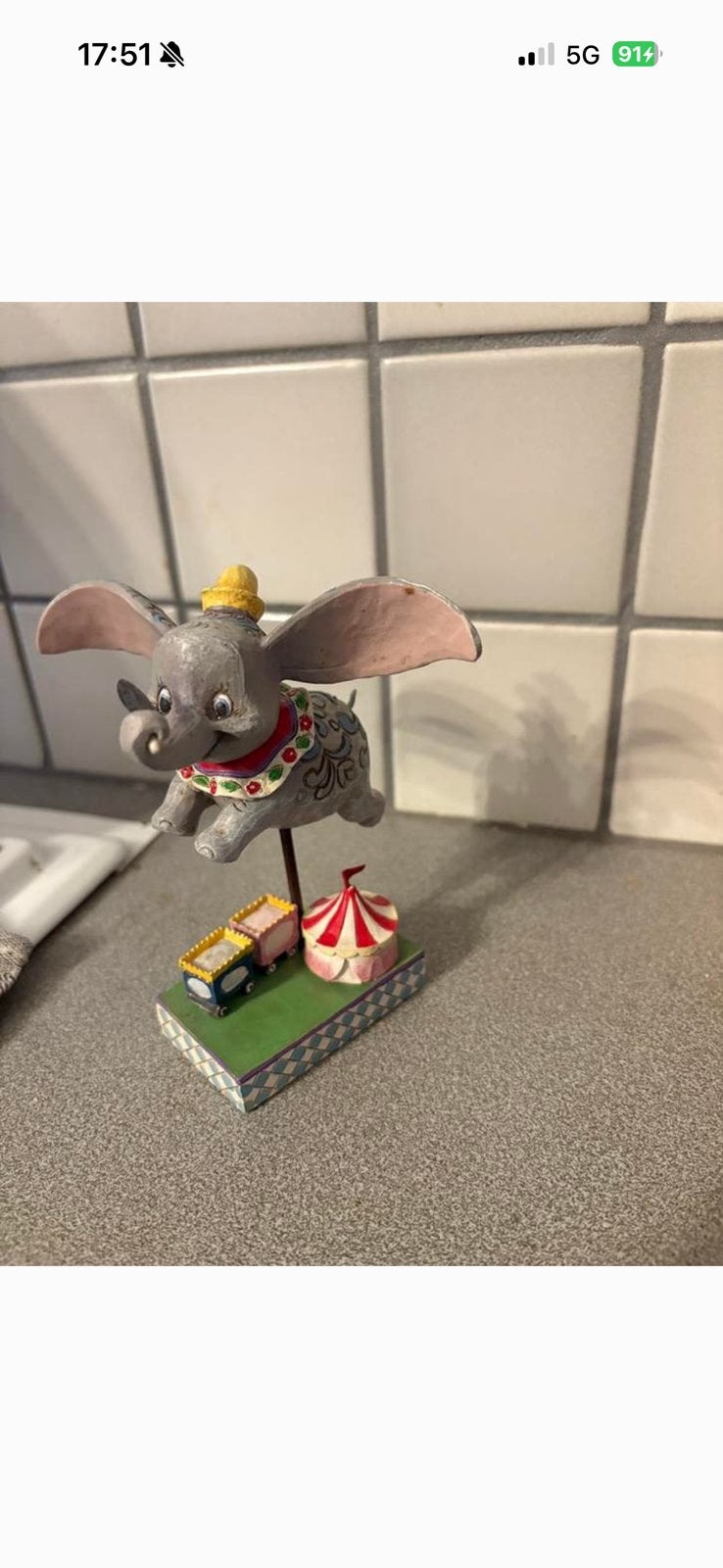 Disney Dumbo beeldje 11,5cm, Ophalen, Bambi of Dumbo, Nieuw, Beeldje of Figuurtje