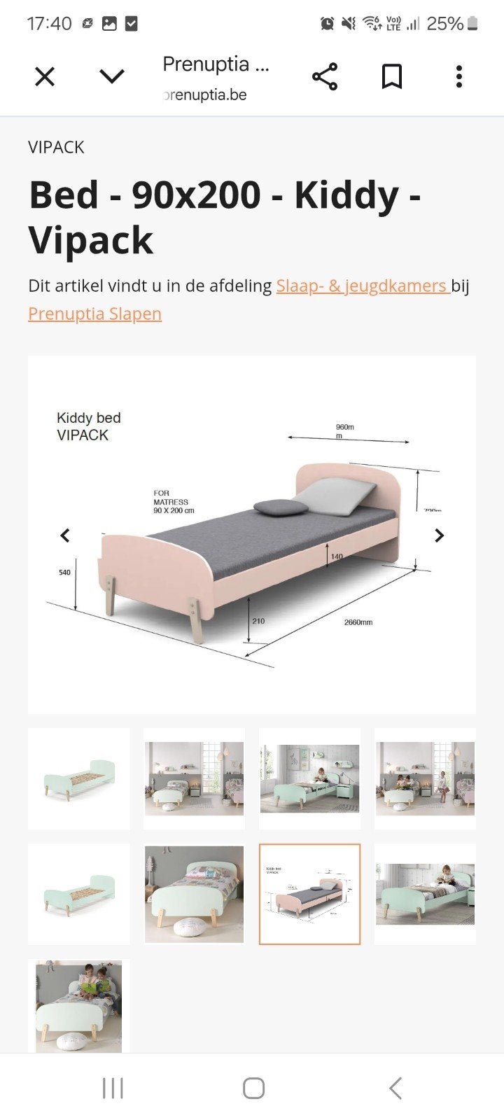 roze kinderbed, Kinderen en Baby's, Ophalen