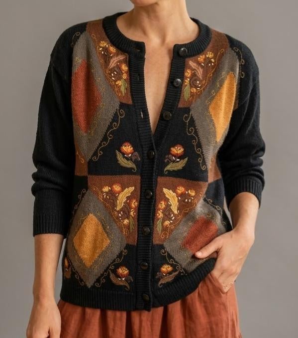 vintage trui van phildar, Kleding | Dames, Verzenden, Zwart, Zo goed als nieuw, Vintage
