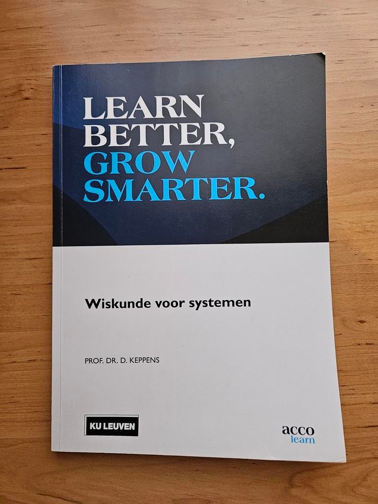 Wiskunde voor systemen KU Leuven, Boeken, Ophalen of Verzenden
