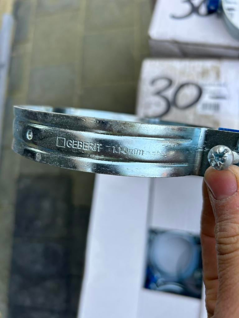 Geberit buisbeugels Ø110 mm – doos van 20 stuks – nieuw, Ophalen, Overige materialen, Overige typen, Nieuw
