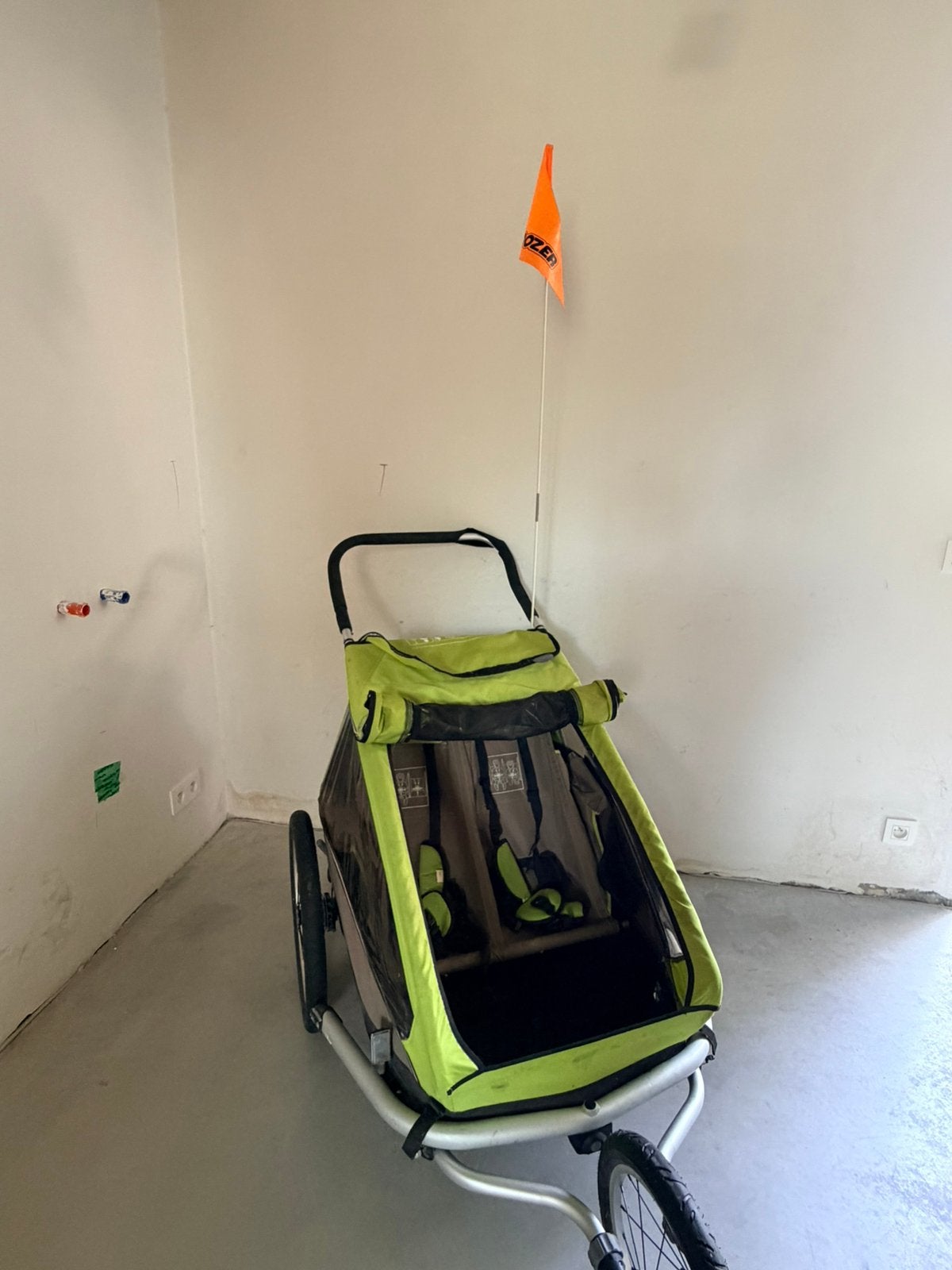 Croozer fietskar (2016) te koop – goede staat + babyzitje, Fietsen en Brommers, Ophalen, Gebruikt, Kinderkar, Opvouwbaar