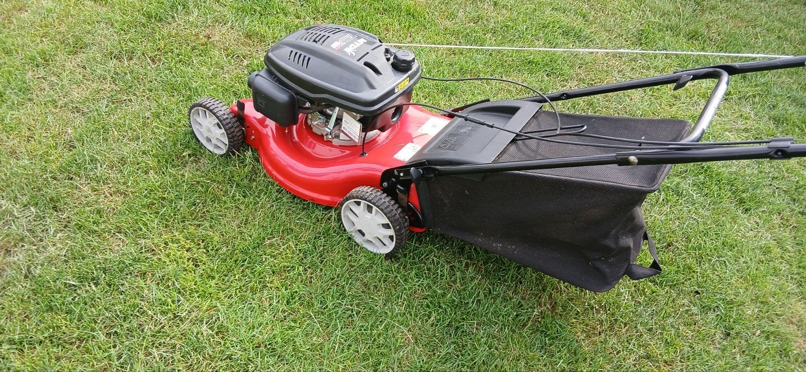 Grasmaaier, Tuin en Terras, Grasmaaiers, Zo goed als nieuw, Benzine-grasmaaier, Opvangbak, Ophalen