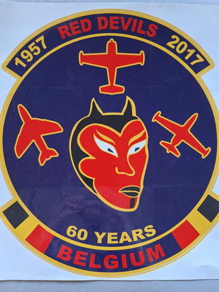 Autocollants d'équipe Red Devils Display (2 différents), Enlèvement ou Envoi