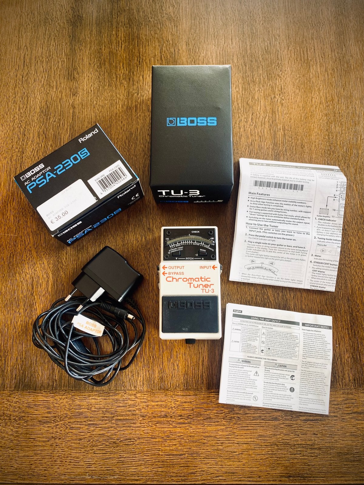 Boss Chromatic Tuner TU-3 - (incl. adapter) - Topconditie!, Ophalen of Verzenden, Zo goed als nieuw