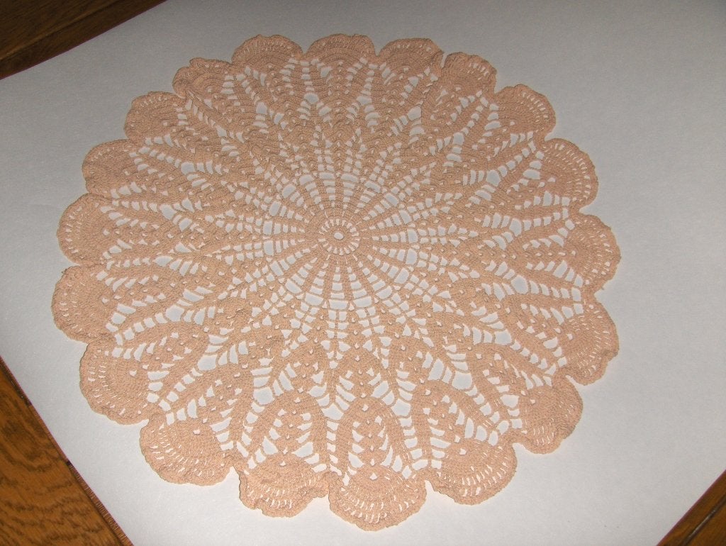2 napperons en coton saumon fait main. Diamètre 45 cm., Enlèvement ou Envoi, Neuf