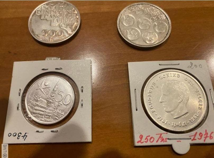 Munten, Ophalen, Verzilverd, Losse munt