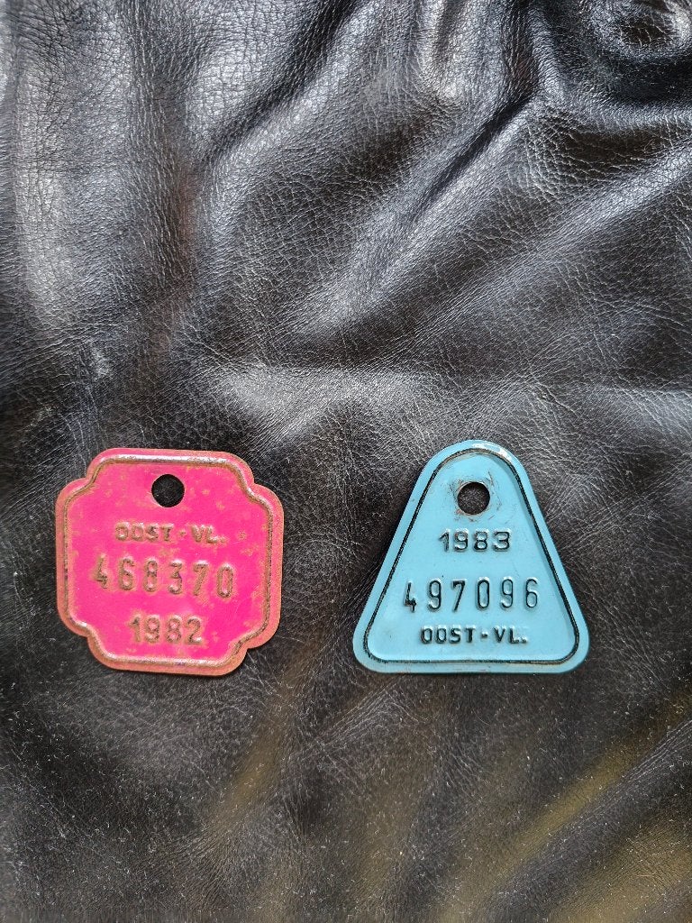 Oude fietsplaten uit 1982 en 1983, Oost-Vlaanderen, Ophalen, Overige typen