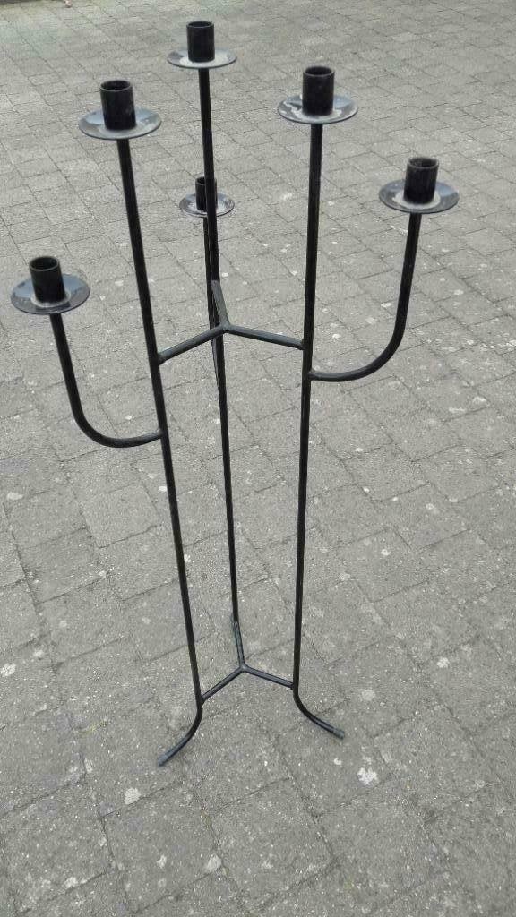 kandelaar staander op voet voor 6 kaarsen (niet inbegrepen), Enlèvement, Utilisé, Chandelier