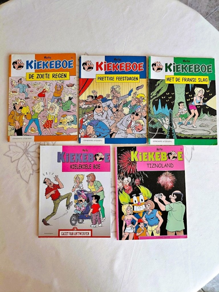 5 Kiekeboe strips mooie staat leuke bundel., Ophalen of Verzenden
