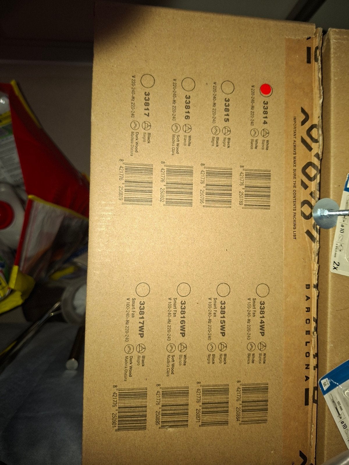 nieuwe plafond ventilator Faro, Elektronische apparatuur, Ophalen of Verzenden, Ventilator met afstandsbediening, Nieuw, Plafondventilator