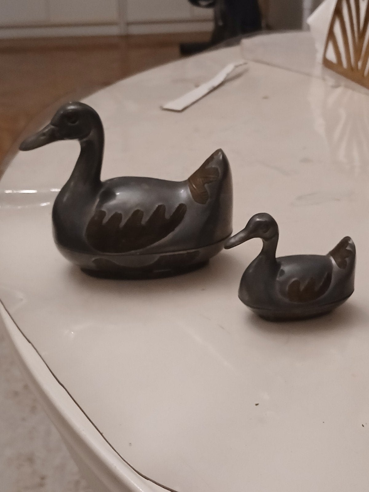 Duo de Boîtes Canards Vintage en Métal, Enlèvement ou Envoi