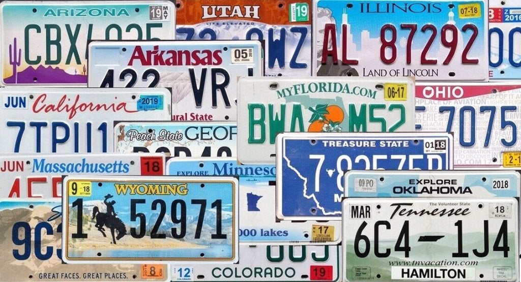 plaque d'immatriculation nummerplaat USA, Enlèvement ou Envoi, Utilisé