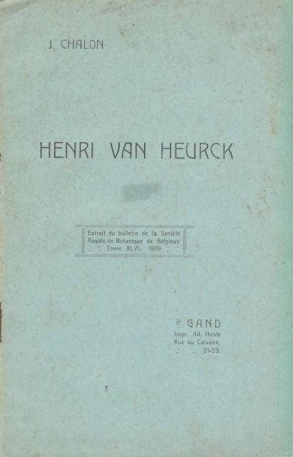 (g163) Henri Van Heurck, 1909, Boeken, Ophalen of Verzenden, Gelezen