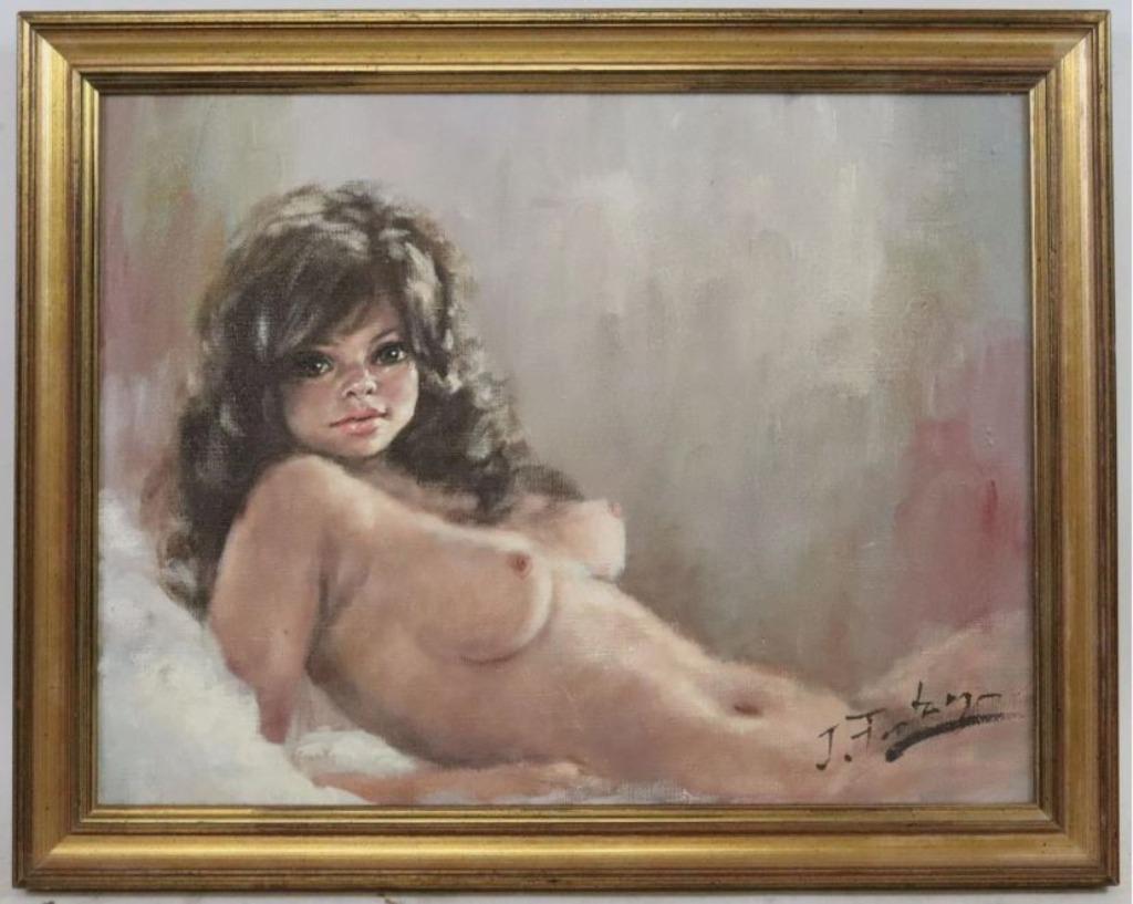 vintage naakt op canvas Frankrijk, Ophalen, Huis en Inrichting