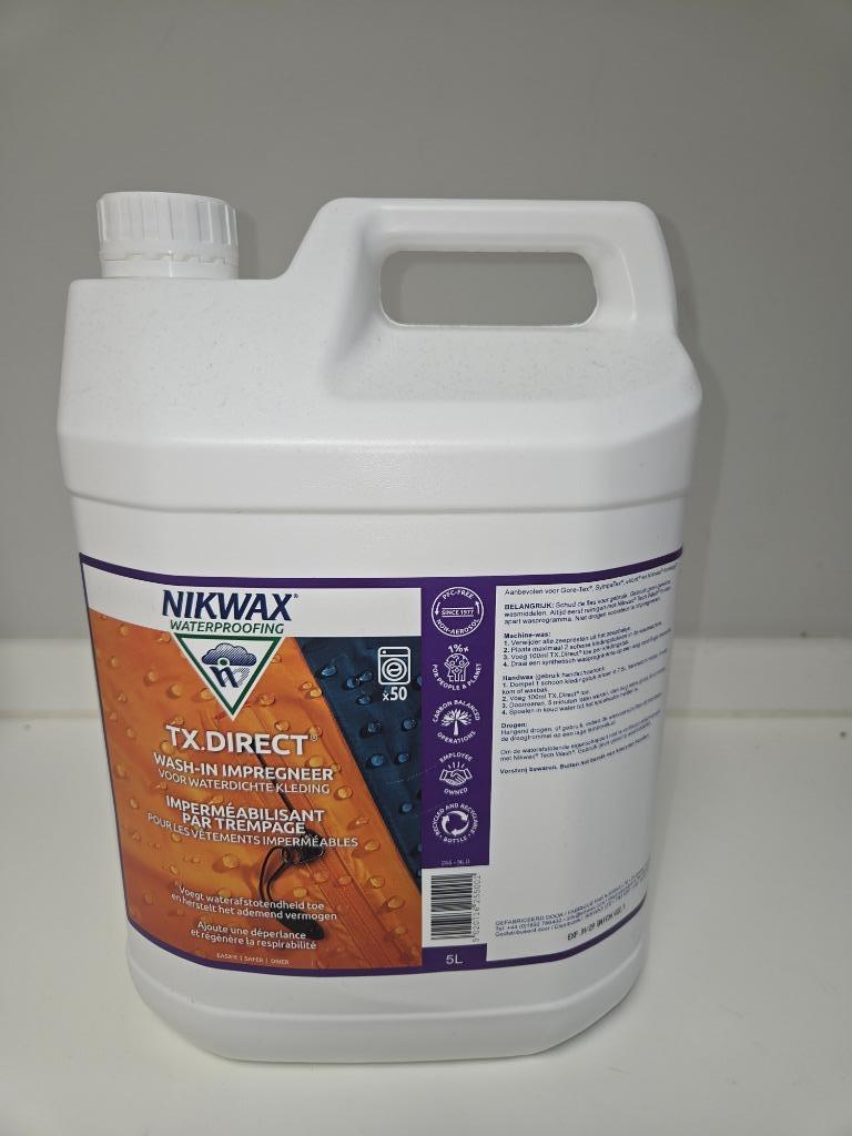 Nikwax TX.Direct Wash-In 5 Litre Impregneermiddel, Maison & Meubles, Produits de nettoyage, Enlèvement ou Envoi, Produit de nettoyage
