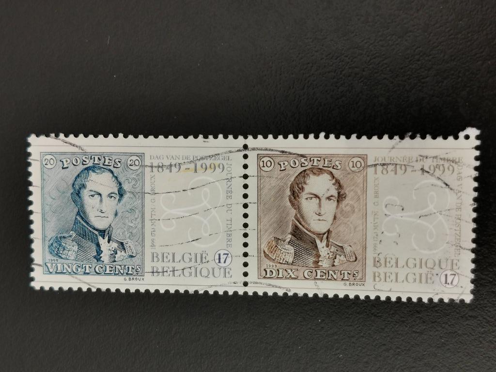 Belgique 1999 - 150 ans de timbres belges - se tenant, Enlèvement ou Envoi, Affranchi, Maison royale