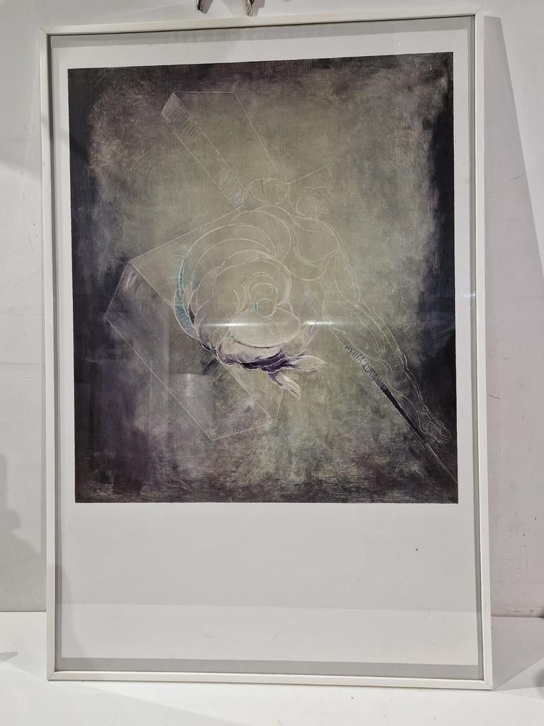 Felix de boeck print , christ on the cross , ingekaderd 90 x, Ophalen of Verzenden