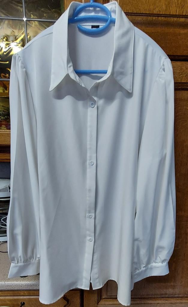 Chemisier dame blanc 2XL neuf, Vêtements | Femmes, Enlèvement ou Envoi, Blanc