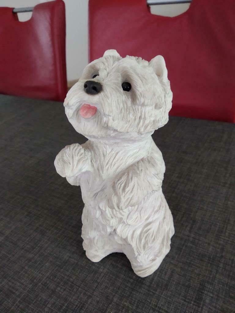 West Highland White Terrier / Statue debout Westie, Enlèvement ou Envoi, Utilisé, Chien ou Chat, Statue ou Figurine