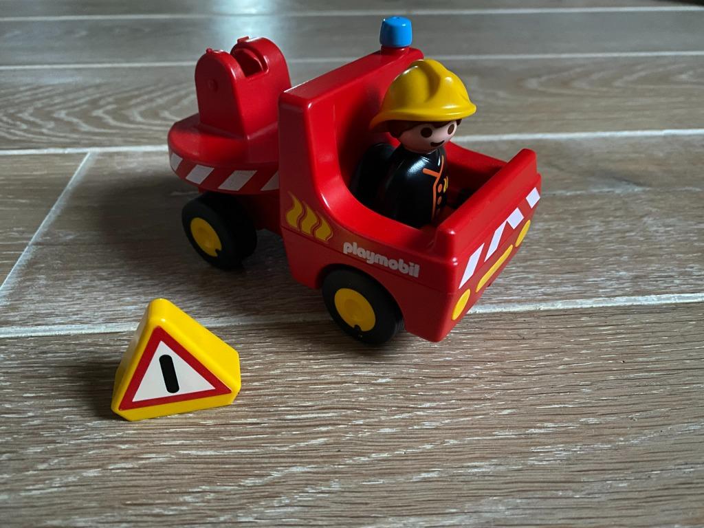 Playmobil 123 Brandweerwagen - 6716, Kinderen en Baby's, Speelgoed | Playmobil, Ophalen of Verzenden, Zo goed als nieuw, Complete set
