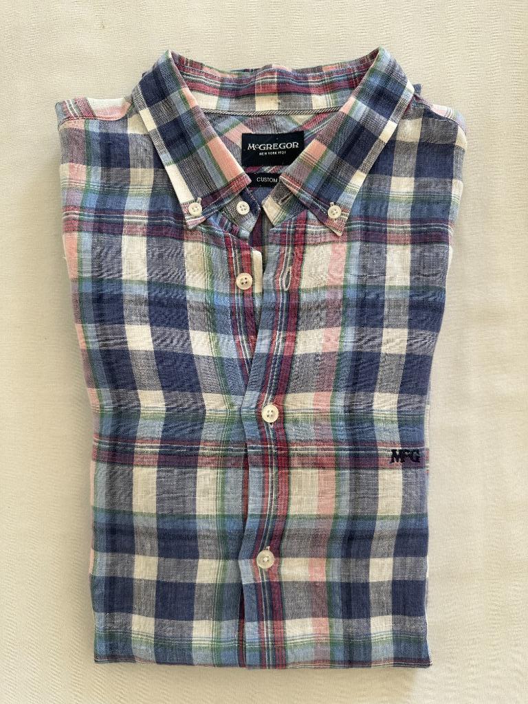 Chemise en coton à manches longues McGregor taille L, Enlèvement ou Envoi, Bleu, Mcgregor