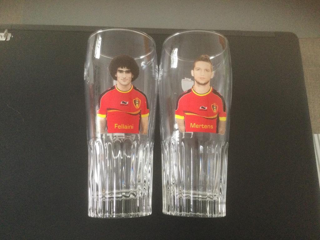 Voetbal bier glas Jupiler Marouane Fellaini, Verzamelen, Ophalen of Verzenden, Nieuw, Bierglas