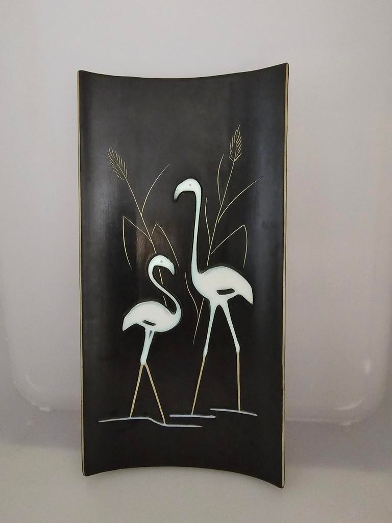 Muurdecoratie Tsjechisch jaren 1970 Flamingo, Ophalen of Verzenden