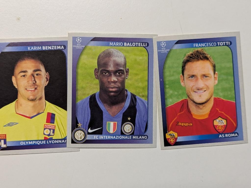 PANINI voetbal stickers Champions league 2008 3x zeldzame, Verzenden, Nieuw