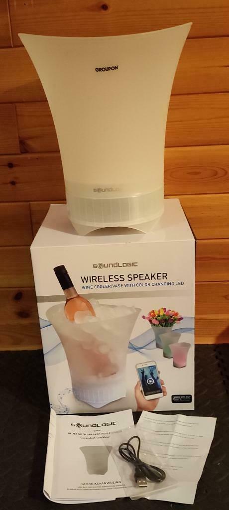 Bluetooth Speaker / Wijnkoeler / Vaas met LED (Soundlogic), Ophalen of Verzenden, Nieuw