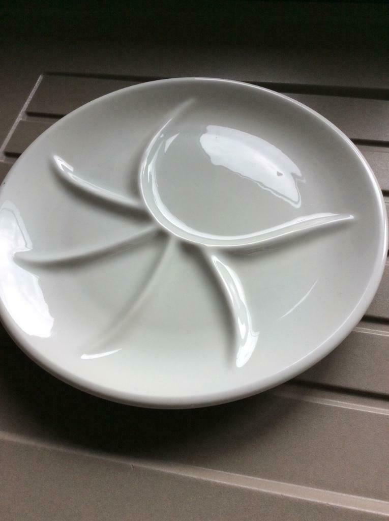 6 porseleinen fondueborden, Ophalen, Zo goed als nieuw, Porselein, Bord(en)