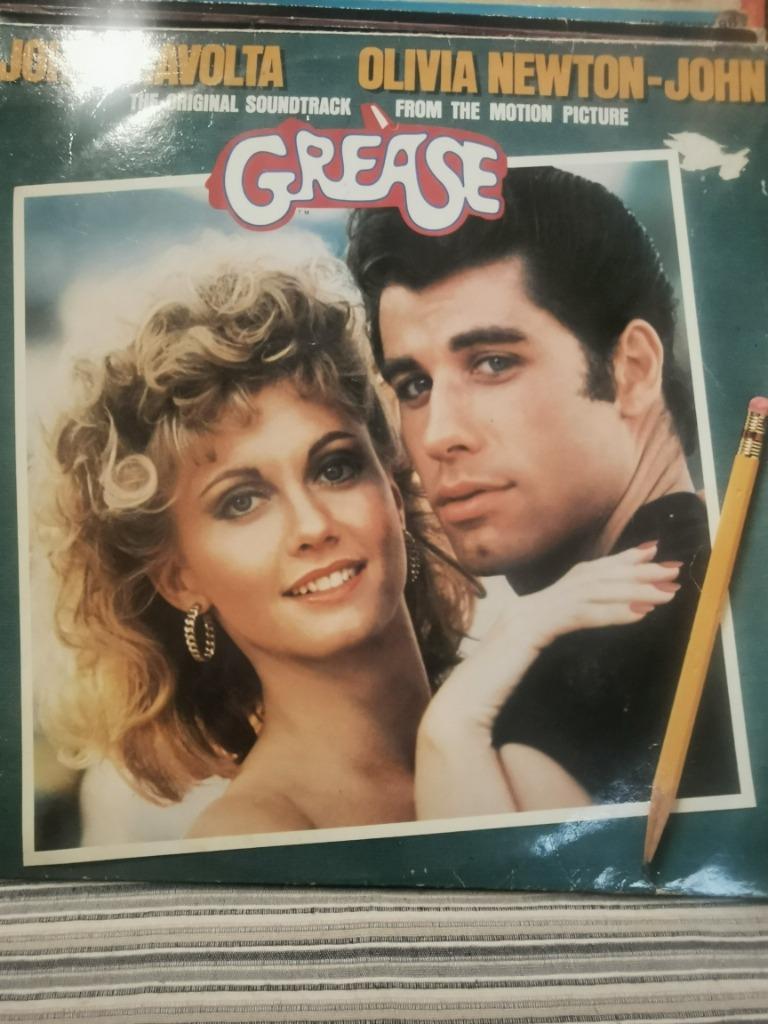 Vinyles (2x) - 33 tours - GREASE - VINTAGE !, Ophalen, Gebruikt