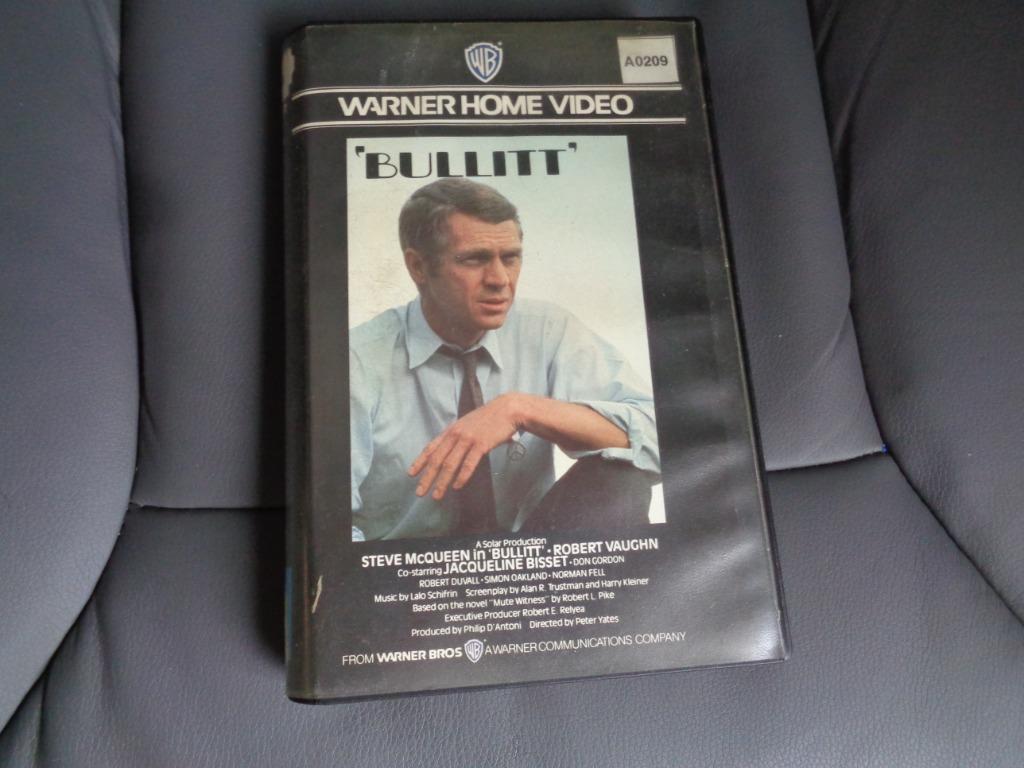 vhs bullit 1968 steve mcqueen, Vanaf 16 jaar, Ophalen, Zo goed als nieuw, Actie en Avontuur
