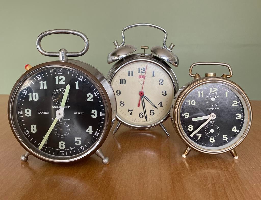 3 Oude wekkers : samen €20, Antiek en Kunst, Ophalen