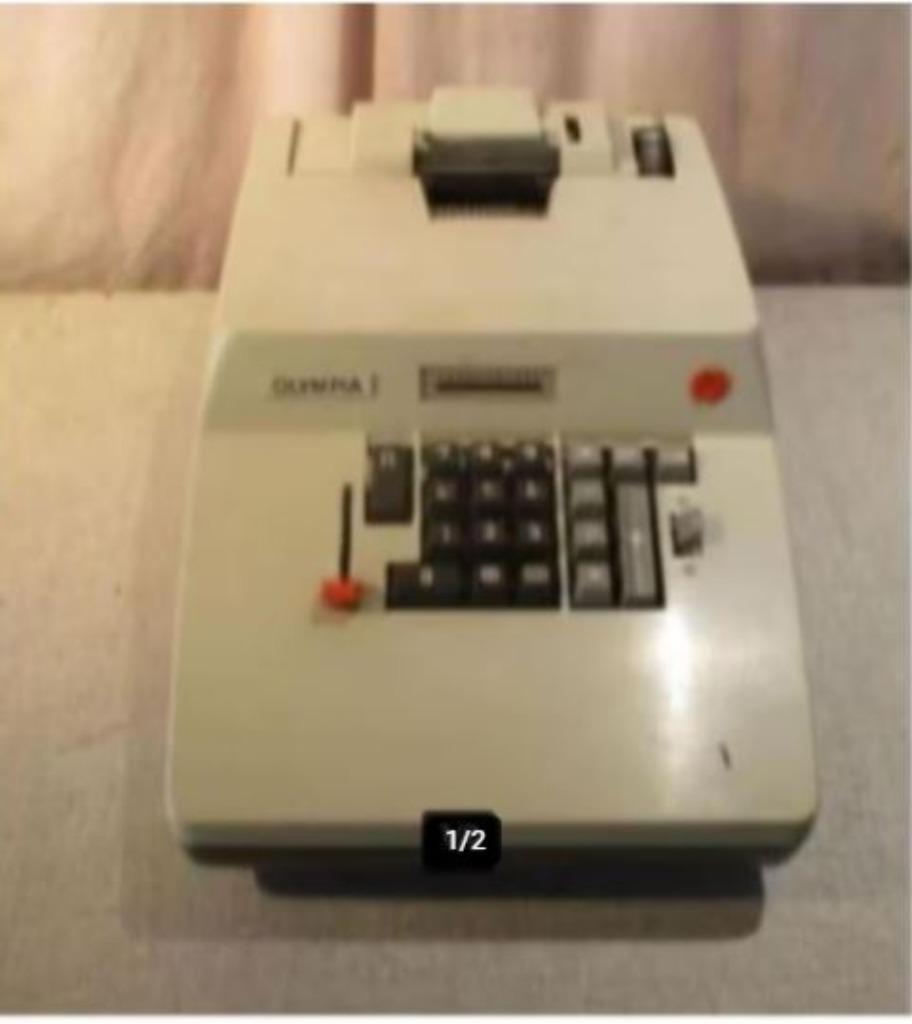 Retro Rekenmachine van Olympia, Ophalen of Verzenden, Gebruikt