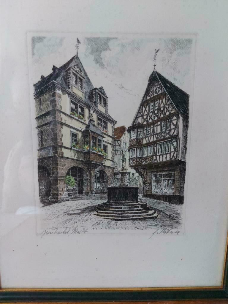 lithographie BERNKASTEL belle lithographie, Antiquités & Art, Enlèvement ou Envoi