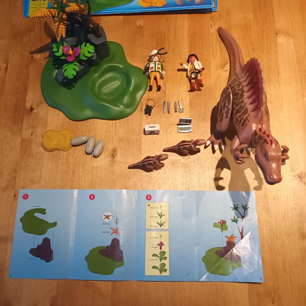 Playmobil 4174 dinosaure spinosaurus et ses 2 petits, Enlèvement ou Envoi, Utilisé