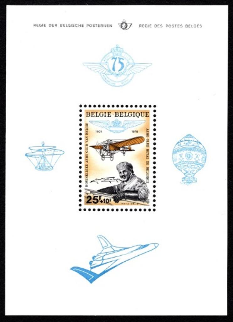 BL49 Timbre 75e Anniv. de l’Aéro-club Royal de Belgique, Timbres & Monnaies, Timbres | Europe | Belgique, Enlèvement ou Envoi