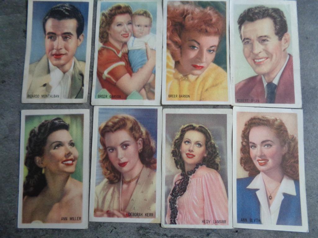 Les stars du cinéma KWATTA CHOCOLATE en 1947 8x PRINTS PLACE, Enlèvement ou Envoi