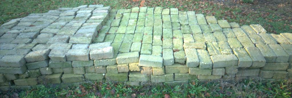 Zelfgemaakte betonstenen > 800 stuks, Doe-het-zelf en Bouw, Ophalen, Gebruikt, Beton