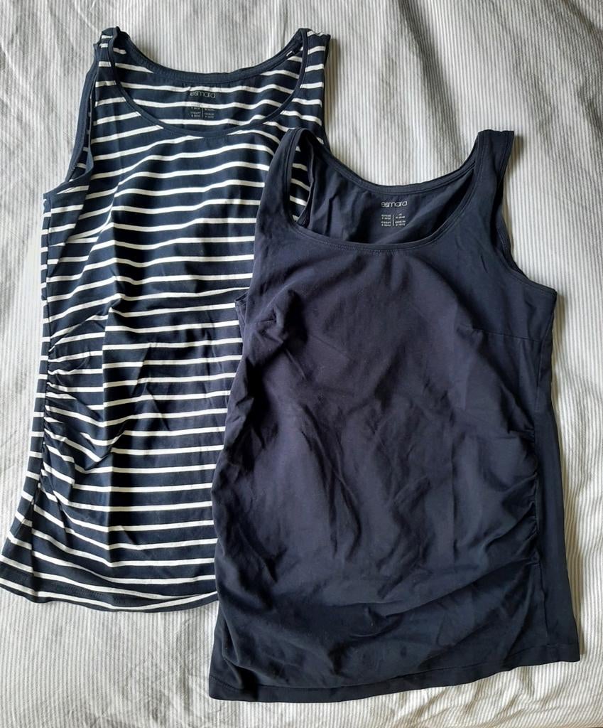 Ensemble haut de maternité bleu foncé et rayé - petit, Enlèvement, Porté, Taille 36 (S), Chemise ou Top