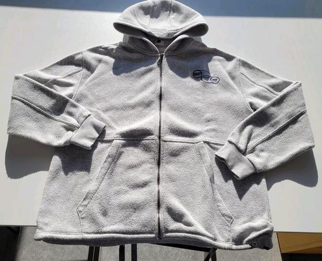 Grijze Badstof trui CKS (rits, kap, verstelbaar) - 14j, Garçon ou Fille, Pull ou Veste, Cks, Comme neuf