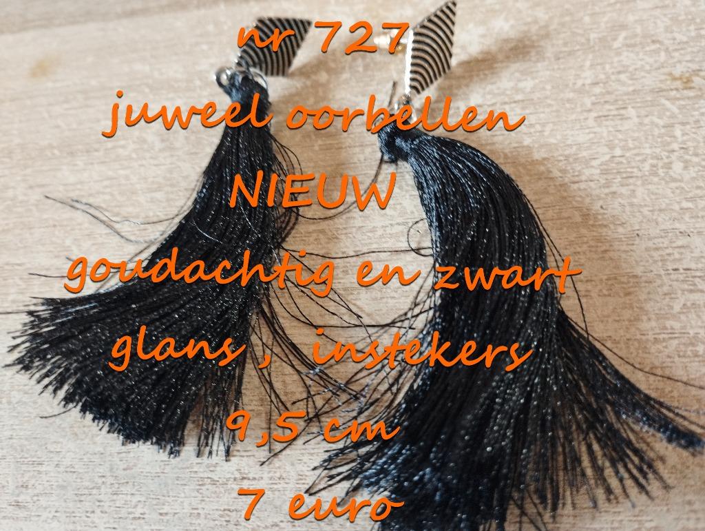 727. Bijou : boucles d'oreilles, NEUF, frais de port inclus, Bijoux, Sacs & Beauté, Boucles d'oreilles, Autres matériaux, Noir