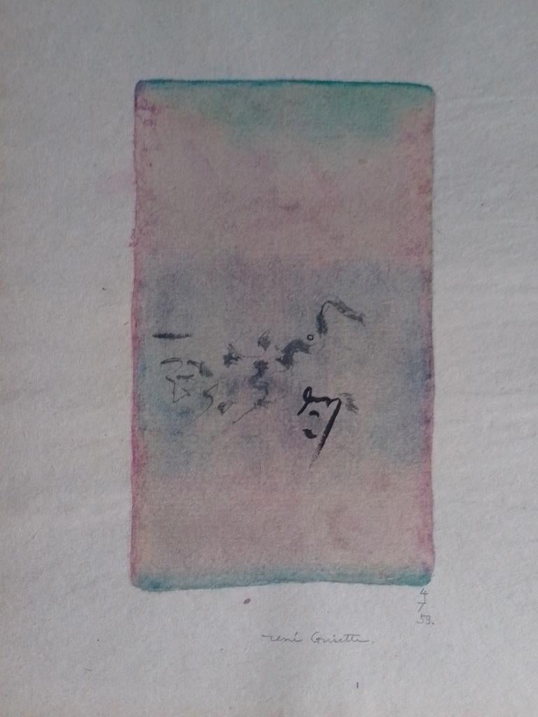 René Guiètte  1893 - 1976  Abstracte Zen compositie  2, Envoi