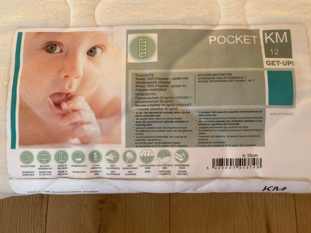 Matras - pocketveren in nieuwstaat, Kinderen en Baby's, Kinderkamer | Bedden, Ophalen, Matras