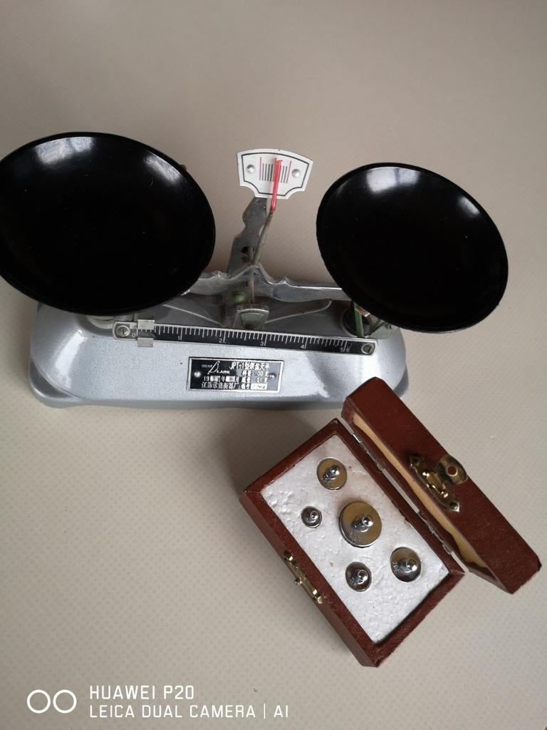Balance chinoise pour or et thé avec poids 1 de, Electroménager, Balances, Enlèvement ou Envoi, Comme neuf, Autres types, Analogique