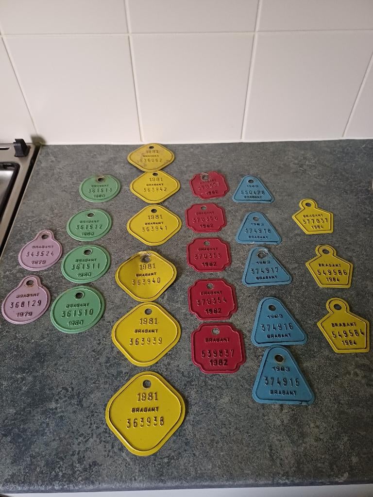 Oude fietsplaten, Verzamelen, Retro, Ophalen